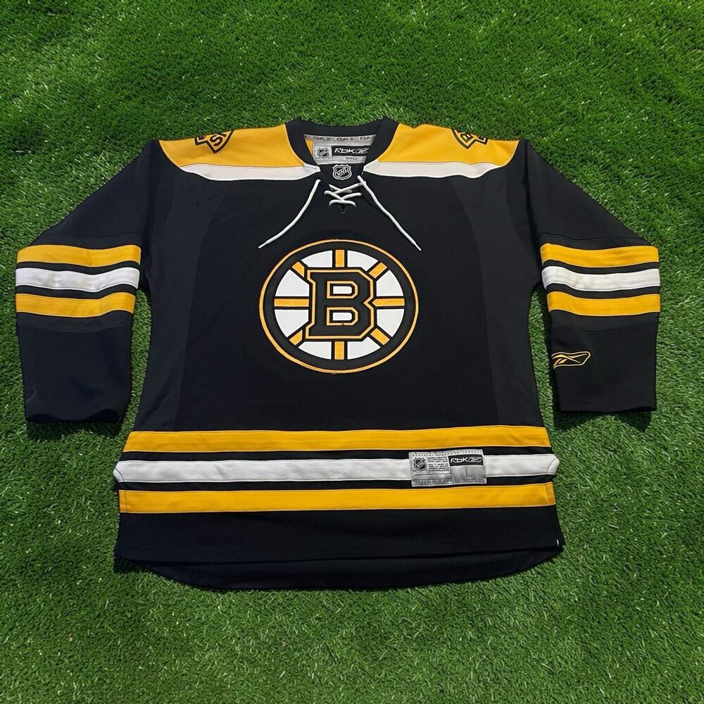 Reebok Premier Boston Bruins NHL Hockey Jersey L Large Black 7185A